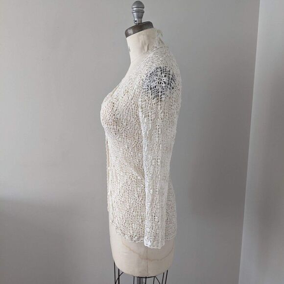 Beautiful Long Sleeve Crochet Cardigan - Picture 3 of 5